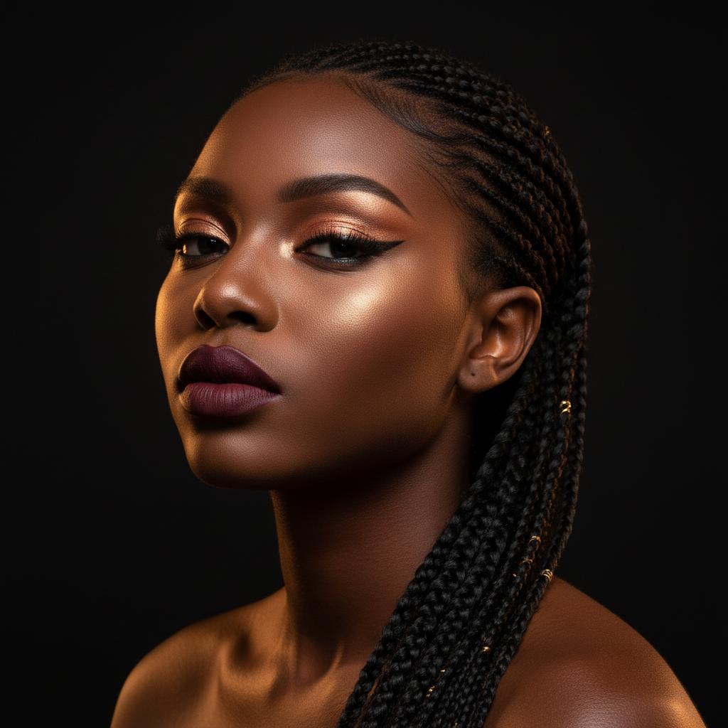 Bold editorial makeup look by EPNA Beauty Nairobi